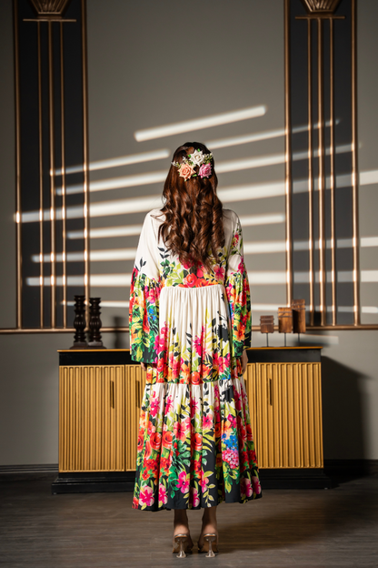 Floral Drape Dress