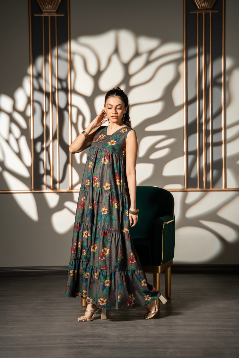 Autumn Bloom Tier Dress