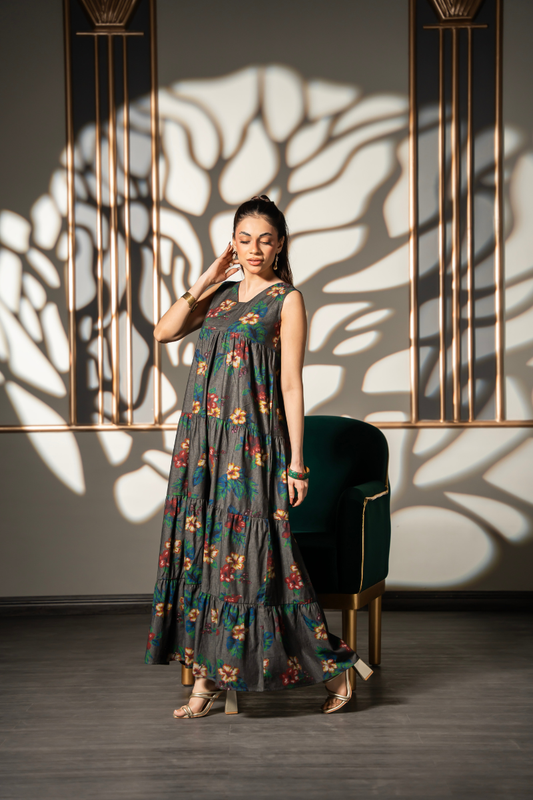 Autumn Bloom Tier Dress