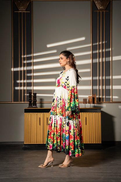 Floral Drape Dress