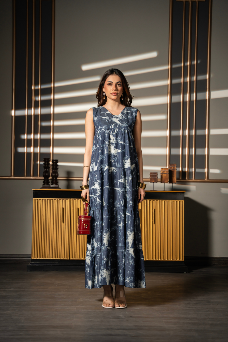 Blue Mirage Tier Dress