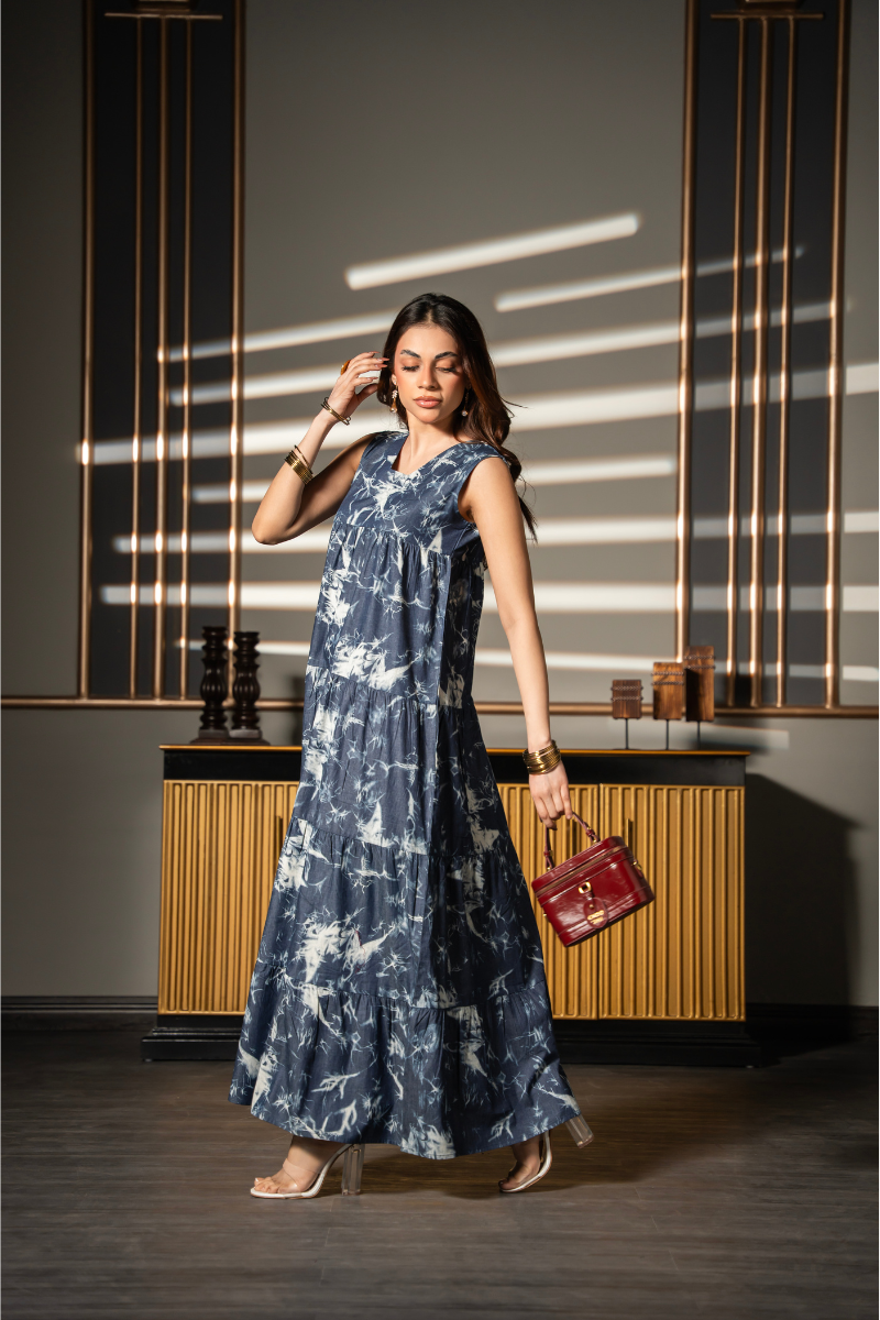 Blue Mirage Tier Dress