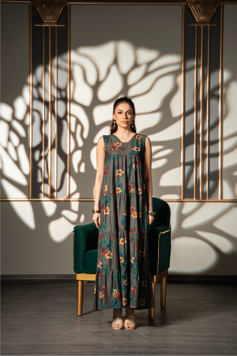 Autumn Bloom Tier Dress