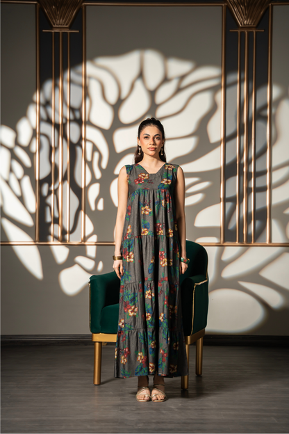 Autumn Bloom Tier Dress