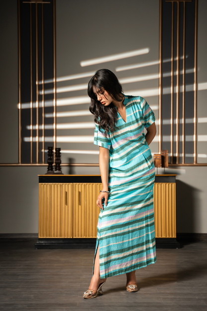 Aqua Breeze Flow Dress