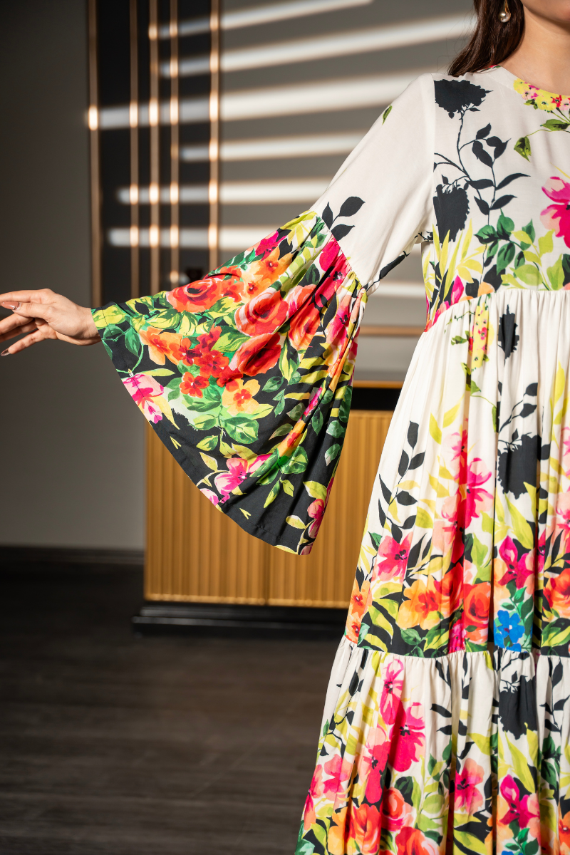 Floral Drape Dress