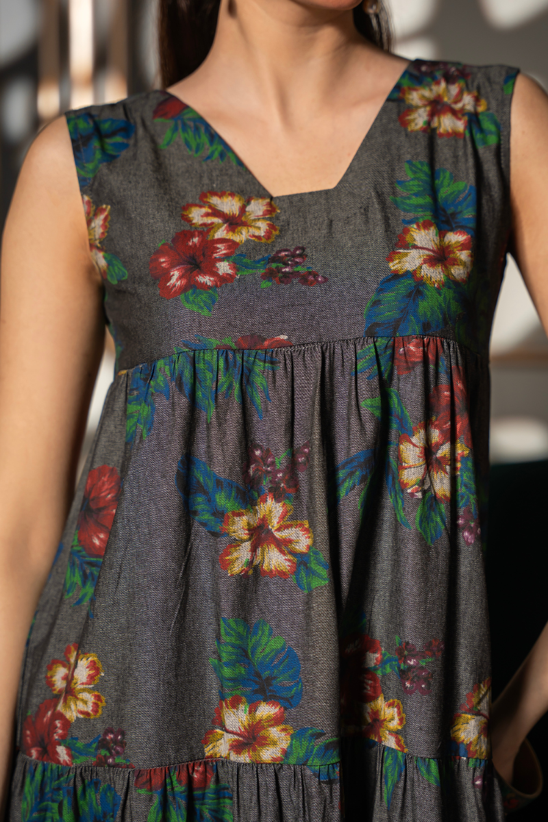 Autumn Bloom Tier Dress