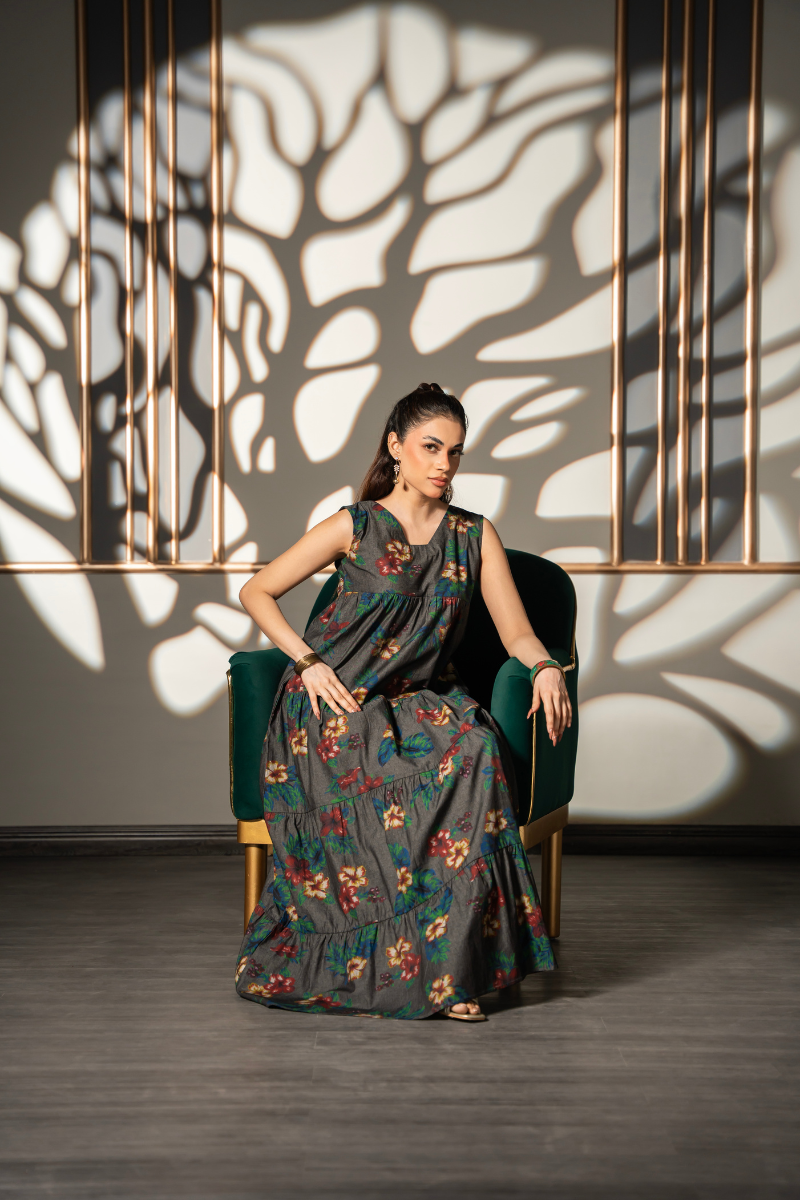 Autumn Bloom Tier Dress