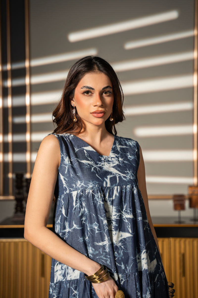 Blue Mirage Tier Dress