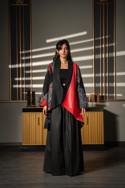 Scarlet Noir Blazer Kurta