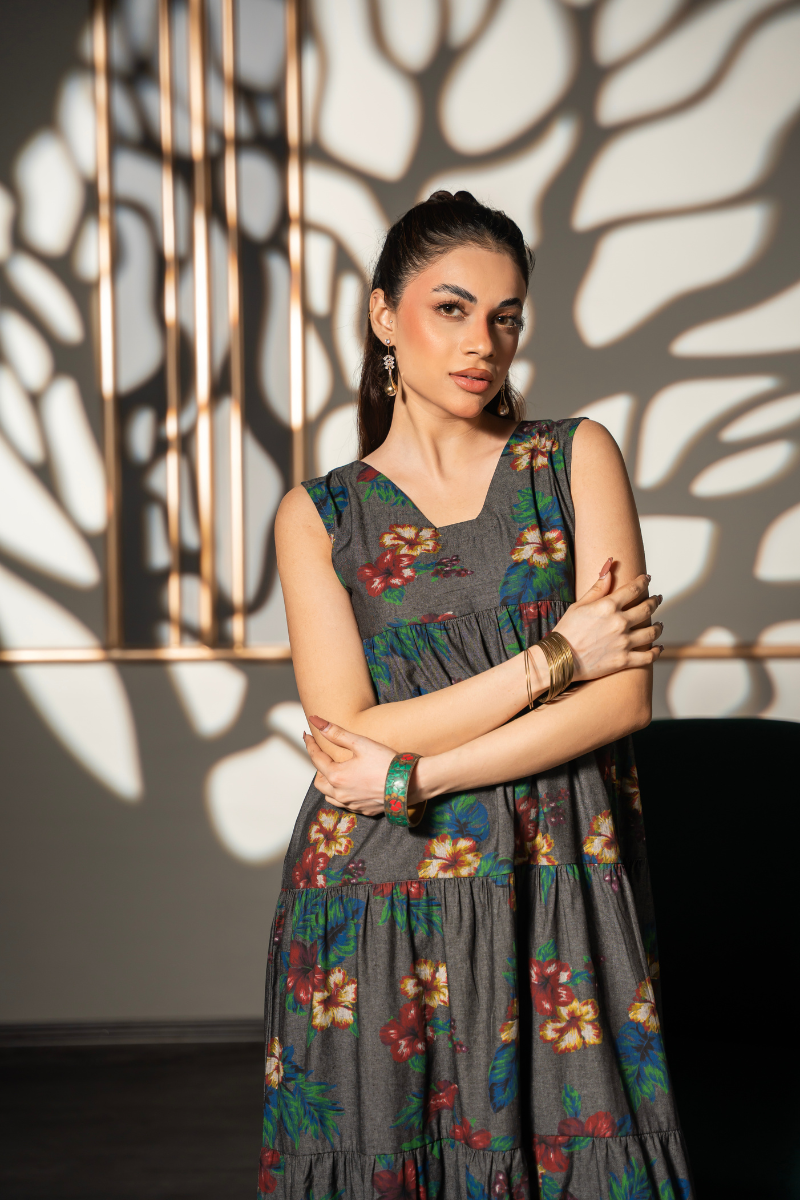 Autumn Bloom Tier Dress