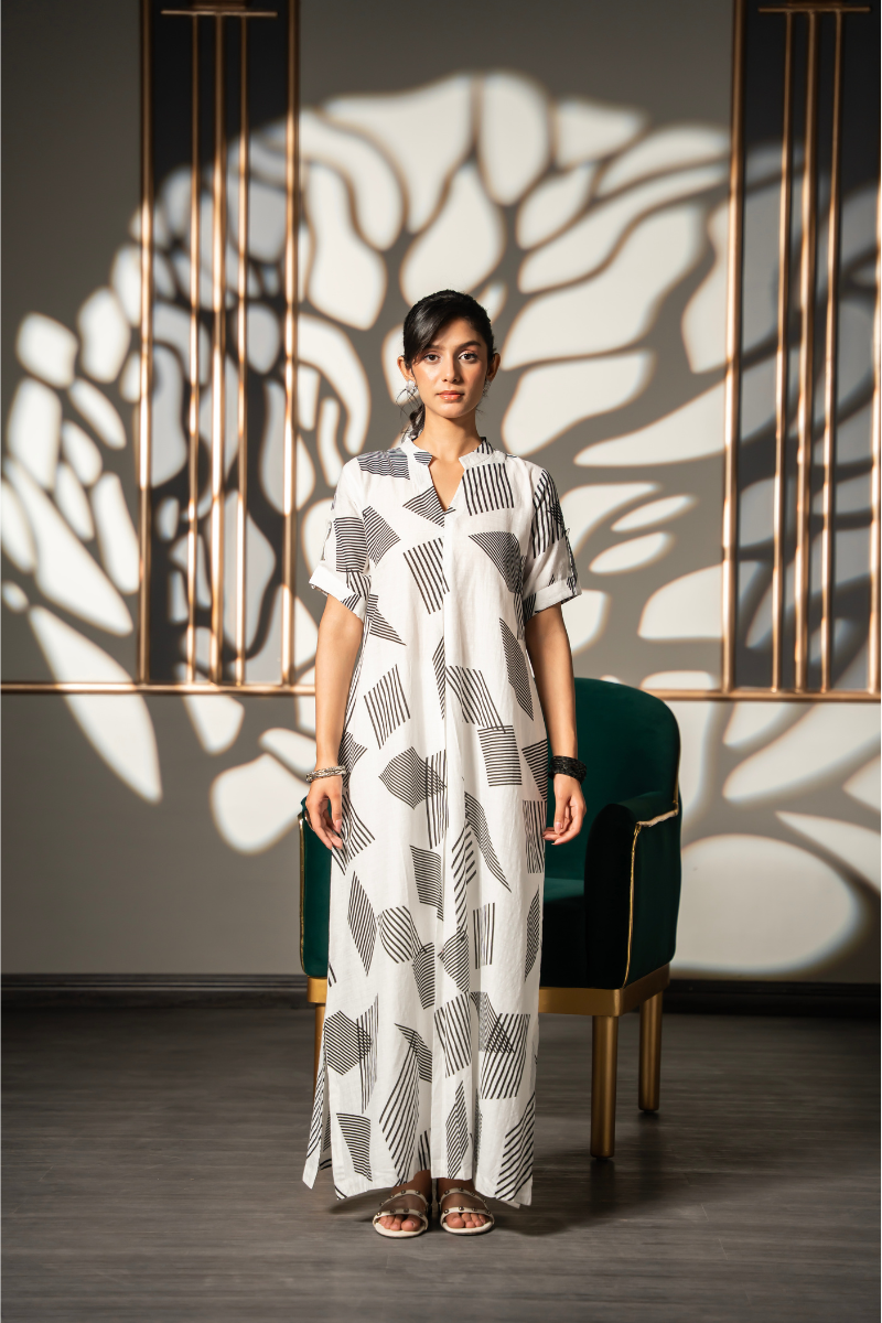 White Canvas Dress