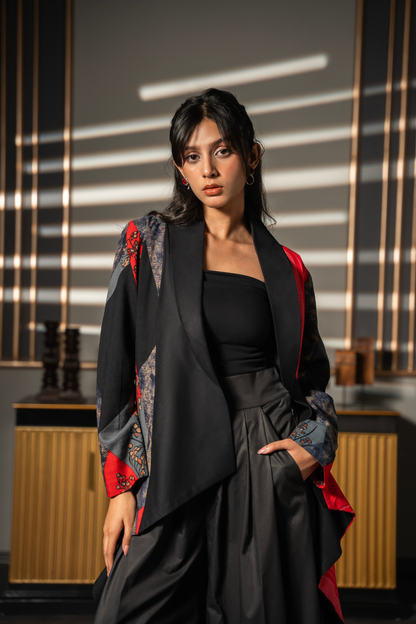 Scarlet Noir Blazer Kurta