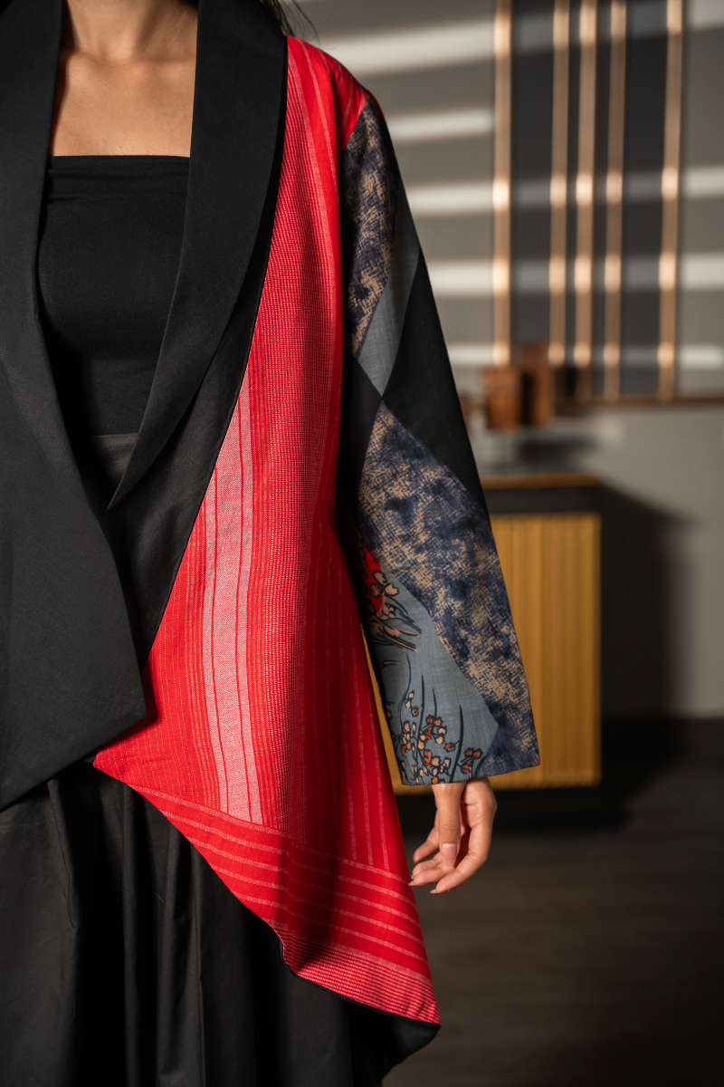 Scarlet Noir Blazer Kurta