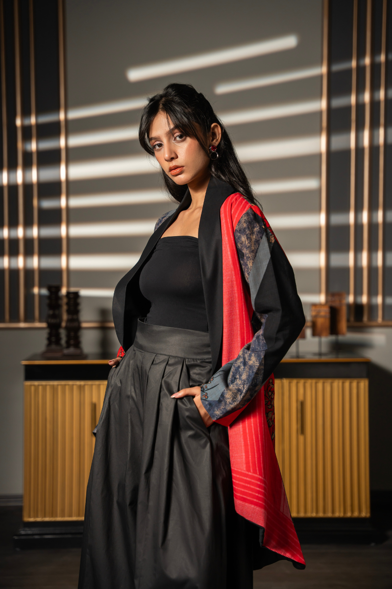 Scarlet Noir Blazer Kurta
