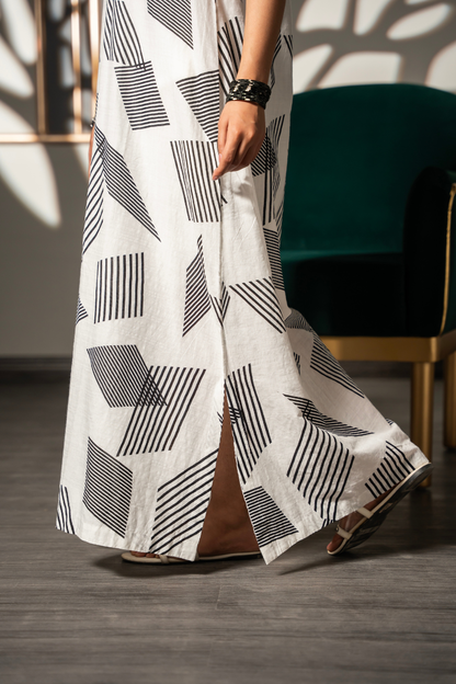 White Canvas Dress