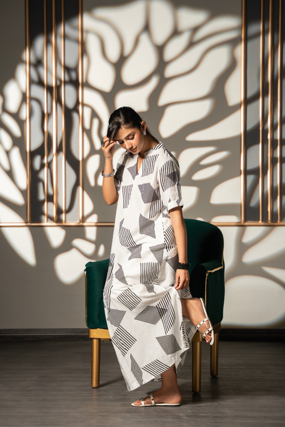 White Canvas Dress