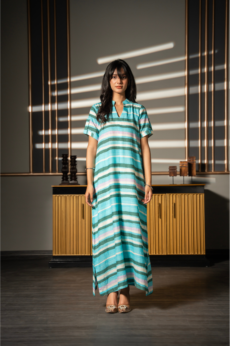 Aqua Breeze Flow Dress