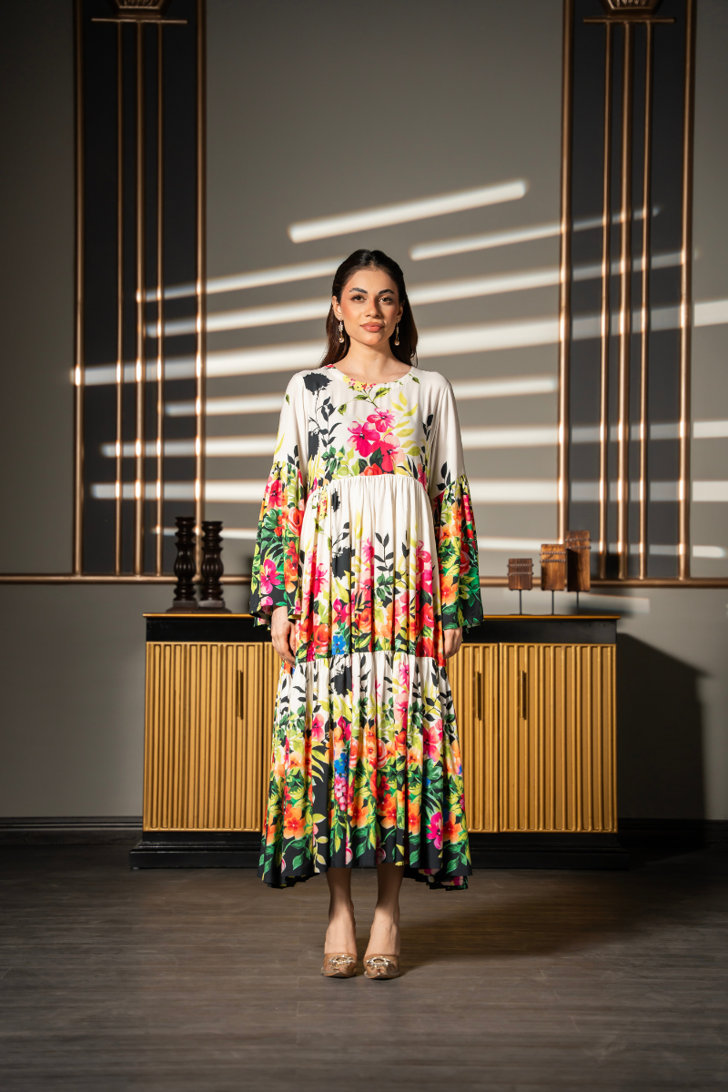 Floral Drape Dress